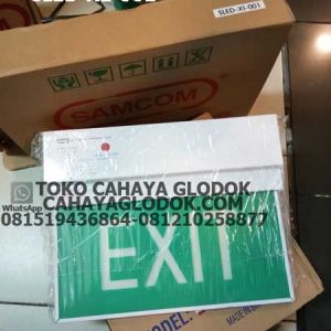 lampu emergency exit merk samcom sled-x1