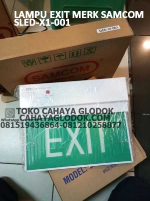 lampu emergency exit merk samcom sled-x1
