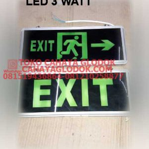 lampu exit kaca
