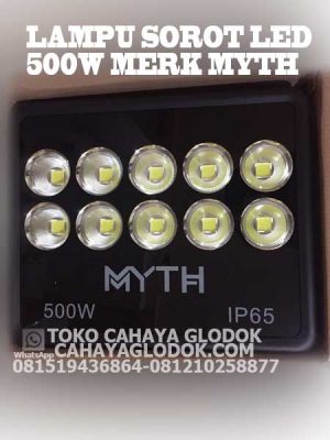 lampu sorot led merk myth 500 watt