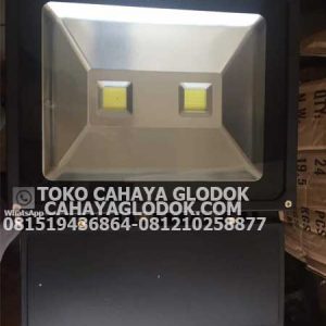 lampu sorot led 100 watt body hitam