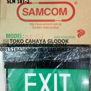 lampu exit merk samcom slm 18t-2