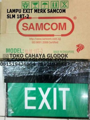 lampu exit merk samcom slm 18t-2
