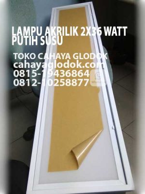 lampu cover akrilik 2x36 watt