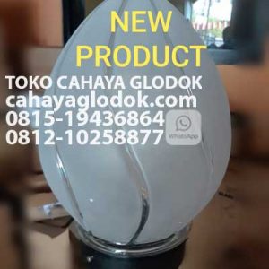 lampu taman kaca oval
