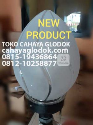 lampu taman kaca oval