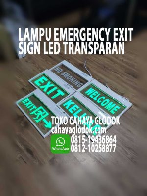lampu exit transparant