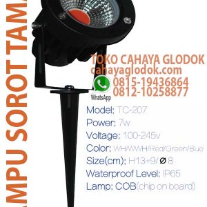 lampu taman sorot merah