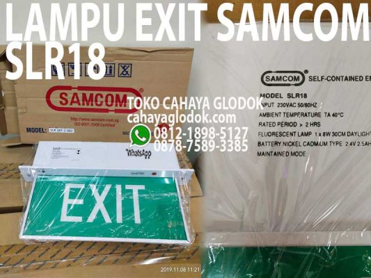 lampu exit samcom slr-18t