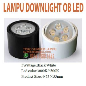 lampu downlight outbow 5w