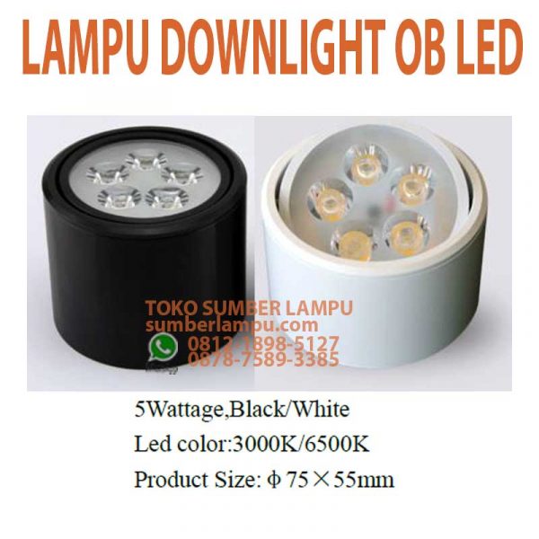 lampu downlight outbow 5w