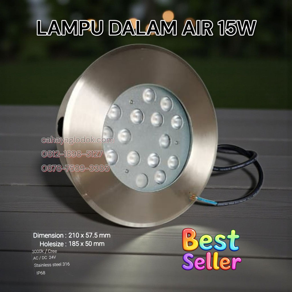 lampu kolam dalam air