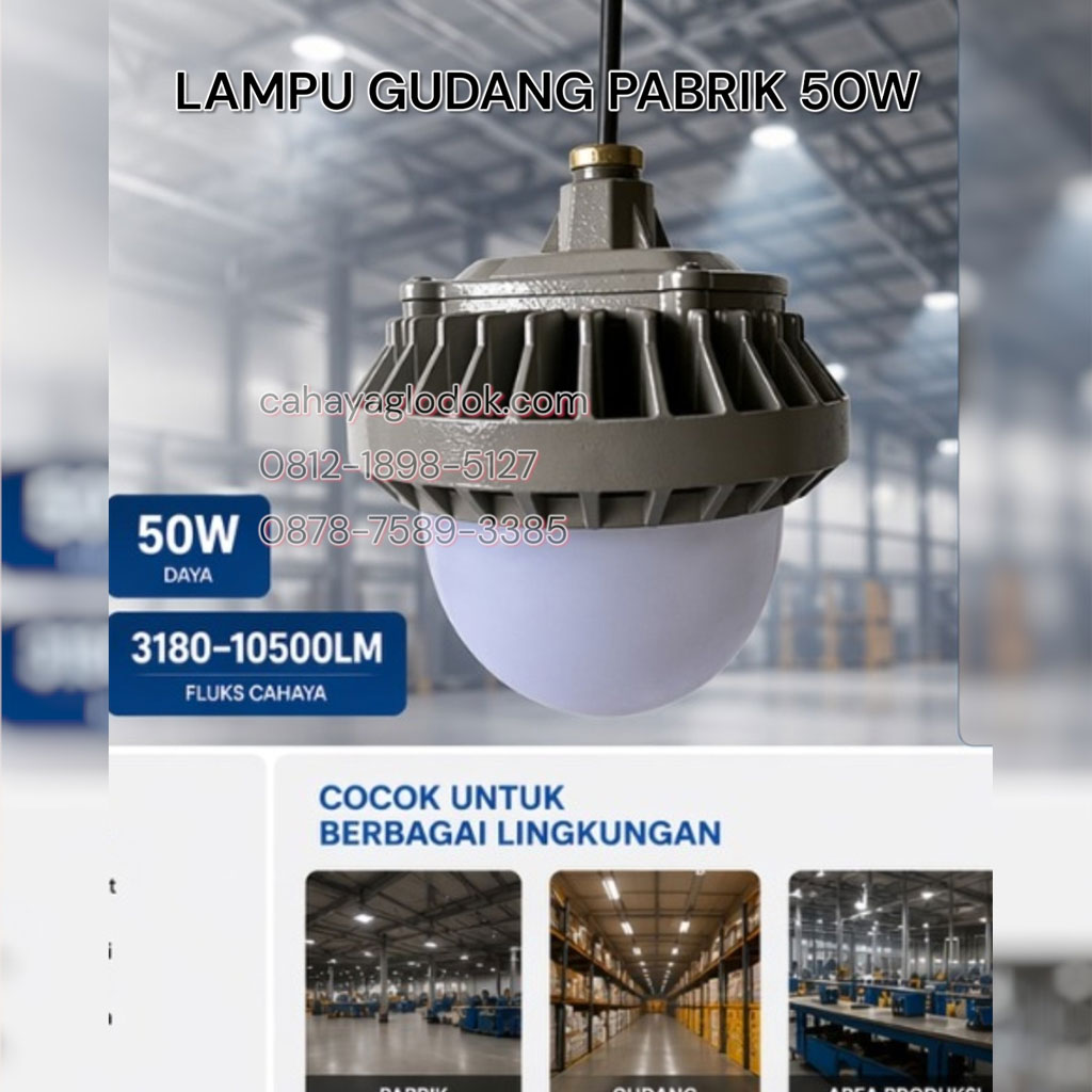 lampu gantung pabrik 50w