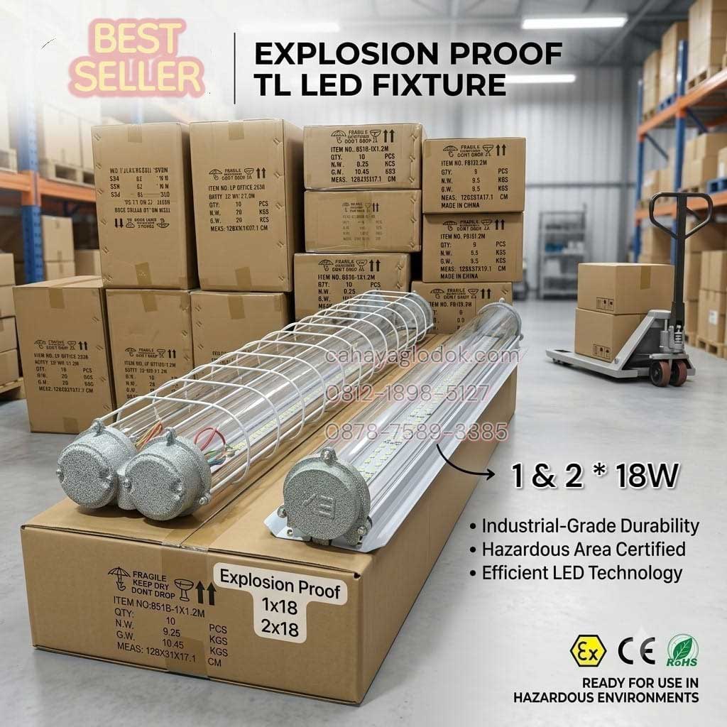 lampu explosion proof 2x18w