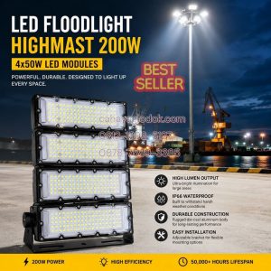 lampu sorot dermaga 200w led