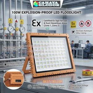 lampu sorot explosion proof led 100w