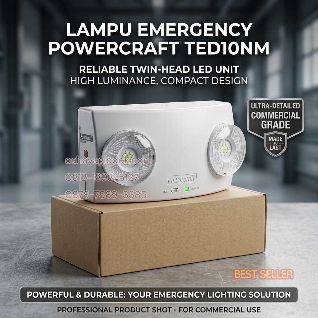 lampu emergency powercraft ted10nm